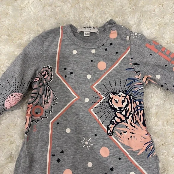 kenzo grey dress Kenzo dress grey Size 4 Years – A Piece Lux